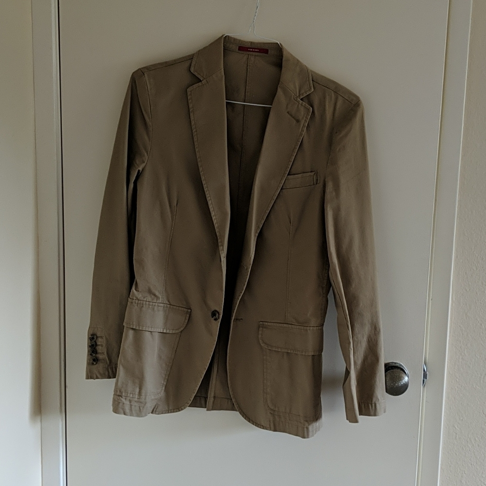 Khaki Unstructured SM Merona Blazer
